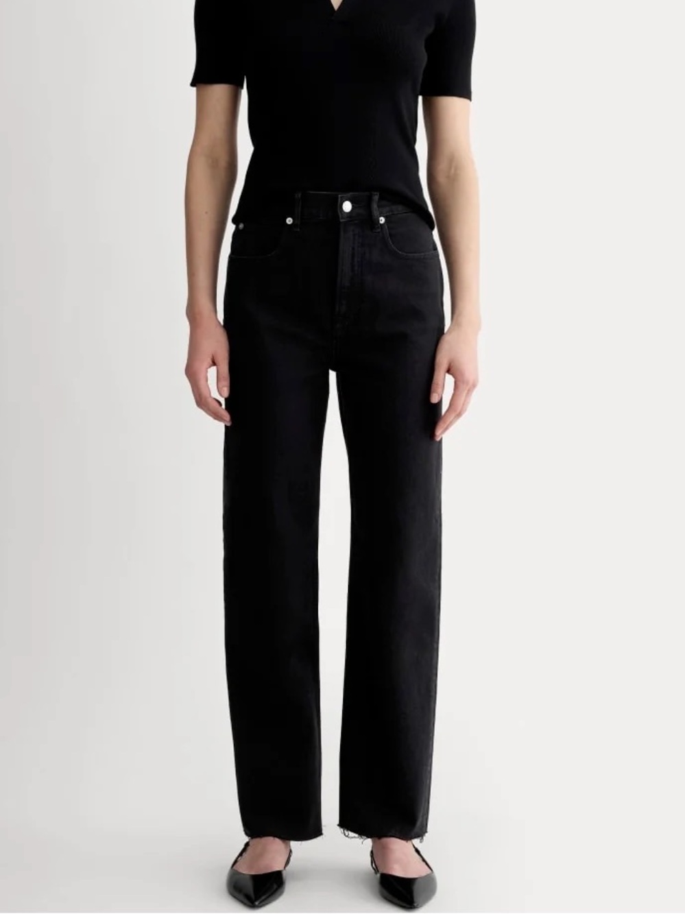 Everlane Black Way High Jeans slight stretch